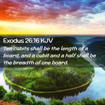 Picture 02 - Exodus 26:16 KJV - Ten cubits shall be the length of a board, and a - Bible Verse Picture