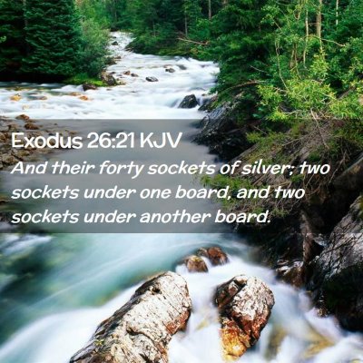 Picture 02 - Exodus 26:21 KJV - And their forty sockets of silver; two sockets - Bible Verse Picture