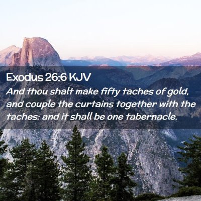 Picture 02 - Exodus 26:6 KJV - And thou shalt make fifty taches of gold, and - Bible Verse Picture