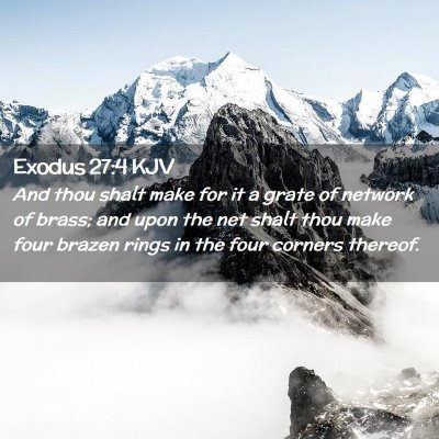 Picture 02 - Exodus 27:4 KJV - And thou shalt make for it a grate of network of - Bible Verse Picture