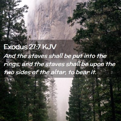 Picture 02 - Exodus 27:7 KJV - And the staves shall be put into the rings, and - Bible Verse Picture