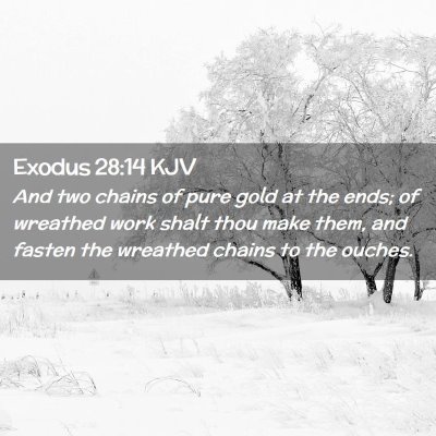 Picture 02 - Exodus 28:14 KJV - And two chains of pure gold at the ends; of - Bible Verse Picture