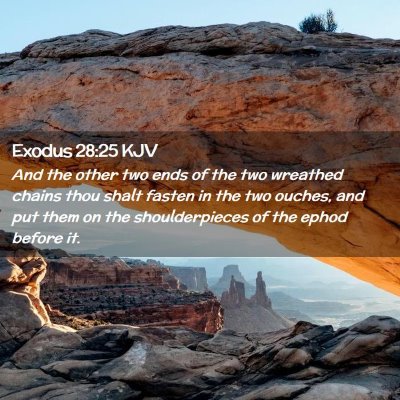 Picture 02 - Exodus 28:25 KJV - And the other two ends of the two wreathed chains - Bible Verse Picture