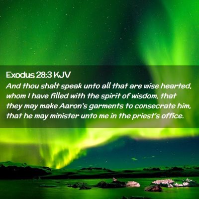 Picture 02 - Exodus 28:3 KJV - And thou shalt speak unto all that are wise - Bible Verse Picture