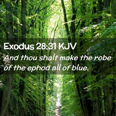 Picture 02 - Exodus 28:31 KJV - And thou shalt make the robe of the ephod all of - Bible Verse Picture