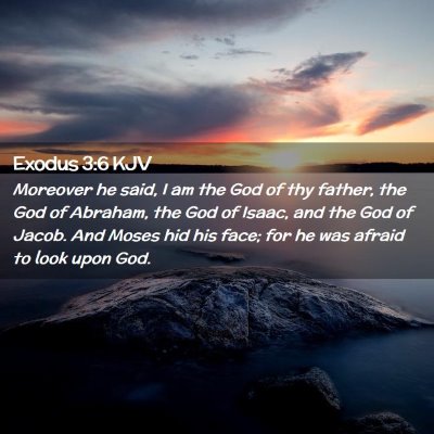 Picture 02 - Exodus 3:6 KJV - Moreover he said, I am the God of thy father, the - Bible Verse Picture