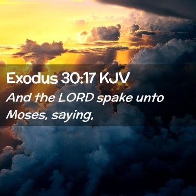 Picture 02 - Exodus 30:17 KJV - And the LORD spake unto Moses, - Bible Verse Picture