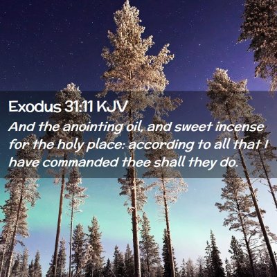 Picture 02 - Exodus 31:11 KJV - And the anointing oil, and sweet incense for the - Bible Verse Picture