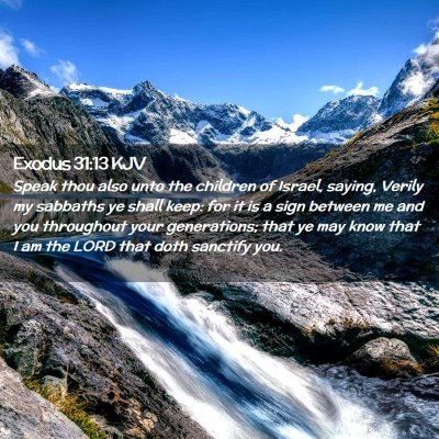 Picture 02 - Exodus 31:13 KJV - Speak thou also unto the children of Israel, - Bible Verse Picture