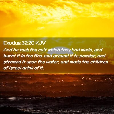 Picture 02 - Exodus 32:20 KJV - And he took the calf which they had made, and - Bible Verse Picture