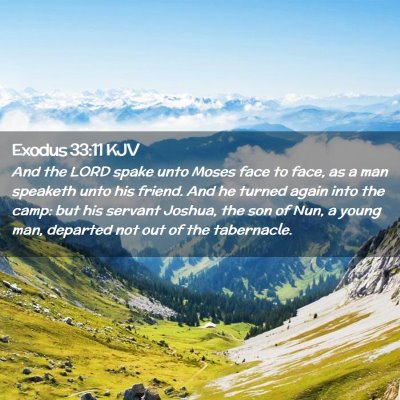 Picture 02 - Exodus 33:11 KJV - And the LORD spake unto Moses face to face, as a - Bible Verse Picture