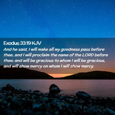 Picture 02 - Exodus 33:19 KJV - And he said, I will make all my goodness pass - Bible Verse Picture