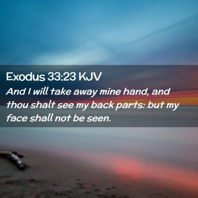 Picture 02 - Exodus 33:23 KJV - And I will take away mine hand, and thou shalt - Bible Verse Picture