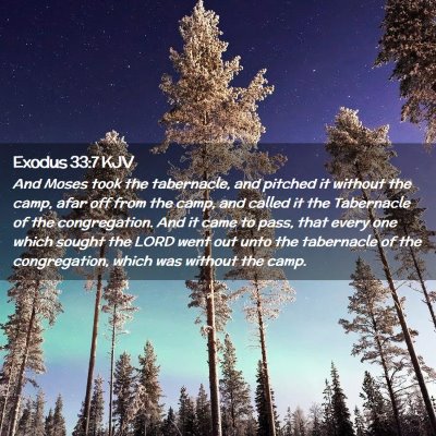Picture 02 - Exodus 33:7 KJV - And Moses took the tabernacle, and pitched it - Bible Verse Picture