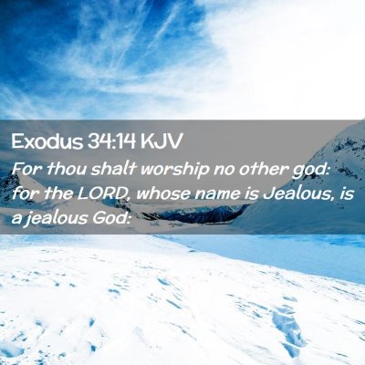 Picture 02 - Exodus 34:14 KJV - For thou shalt worship no other god: for the - Bible Verse Picture