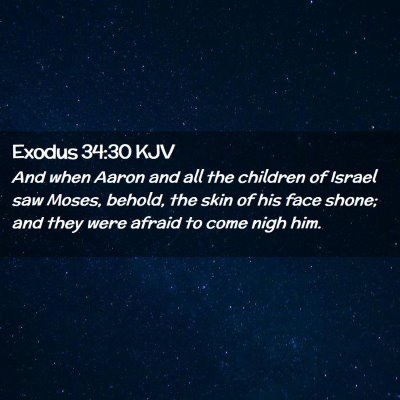 Picture 02 - Exodus 34:30 KJV - And when Aaron and all the children of Israel saw - Bible Verse Picture