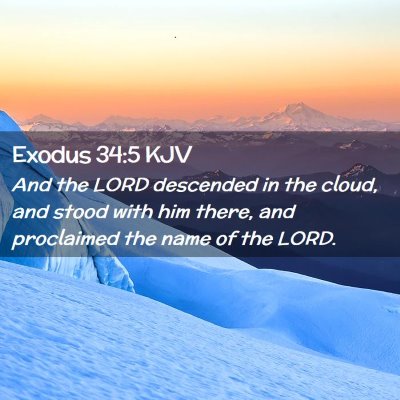 Picture 02 - Exodus 34:5 KJV - And the LORD descended in the cloud, and stood - Bible Verse Picture