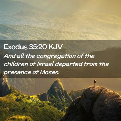 Picture 02 - Exodus 35:20 KJV - And all the congregation of the children of - Bible Verse Picture