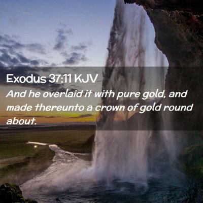 Picture 02 - Exodus 37:11 KJV - And he overlaid it with pure gold, and made - Bible Verse Picture