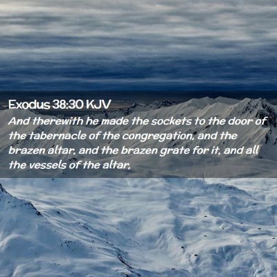 Picture 02 - Exodus 38:30 KJV - And therewith he made the sockets to the door of - Bible Verse Picture