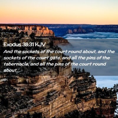 Picture 02 - Exodus 38:31 KJV - And the sockets of the court round about, and the - Bible Verse Picture