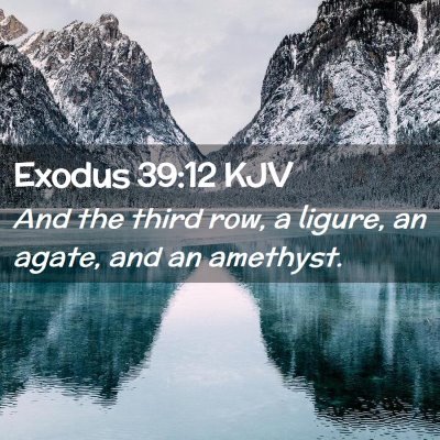 Picture 02 - Exodus 39:12 KJV - And the third row, a ligure, an agate, and an - Bible Verse Picture