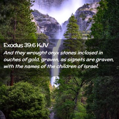 Picture 02 - Exodus 39:6 KJV - And they wrought onyx stones inclosed in ouches - Bible Verse Picture