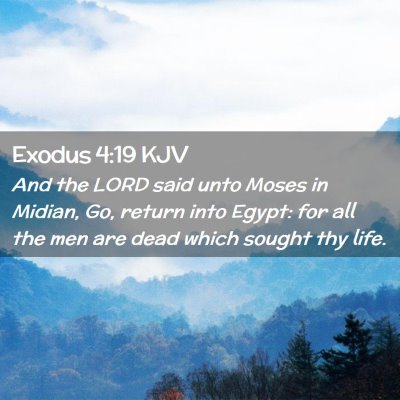 Picture 02 - Exodus 4:19 KJV - And the LORD said unto Moses in Midian, Go, - Bible Verse Picture