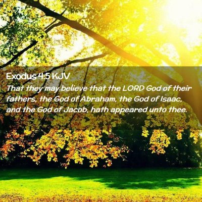 Picture 02 - Exodus 4:5 KJV - That they may believe that the LORD God of their - Bible Verse Picture