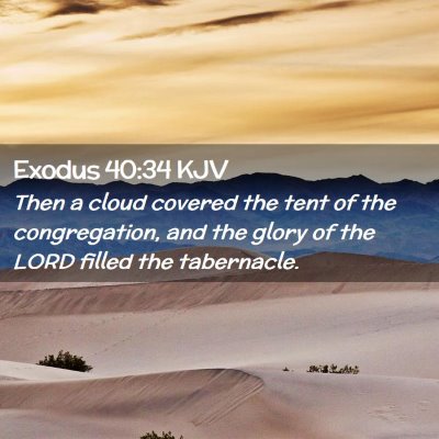 Picture 02 - Exodus 40:34 KJV - Then a cloud covered the tent of the - Bible Verse Picture