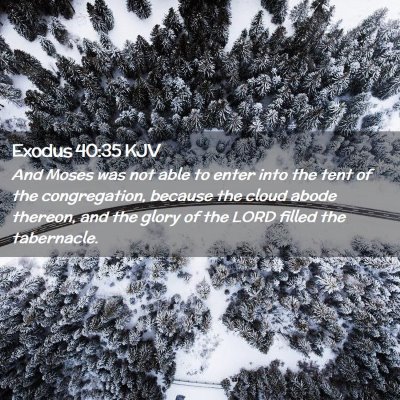 Picture 02 - Exodus 40:35 KJV - And Moses was not able to enter into the tent of - Bible Verse Picture