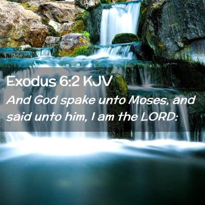 Picture 02 - Exodus 6:2 KJV - And God spake unto Moses, and said unto him, I am - Bible Verse Picture