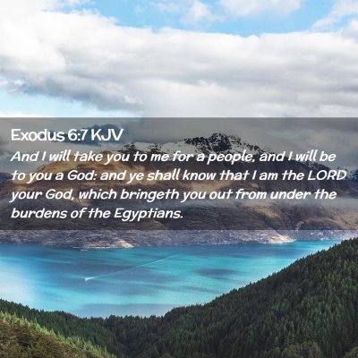 Picture 02 - Exodus 6:7 KJV - And I will take you to me for a people, and I - Bible Verse Picture