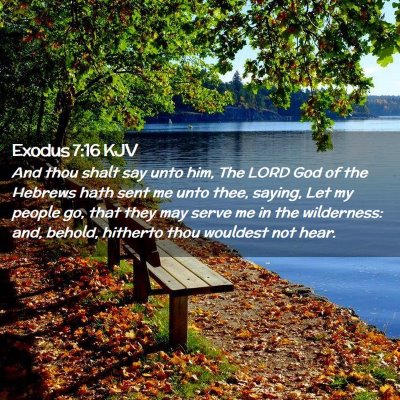 Picture 02 - Exodus 7:16 KJV - And thou shalt say unto him, The LORD God of the - Bible Verse Picture
