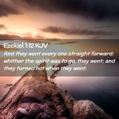 Picture 02 - Ezekiel 1:12 KJV - And they went every one straight forward: whither - Bible Verse Picture