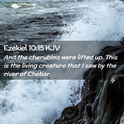 Picture 02 - Ezekiel 10:15 KJV - And the cherubims were lifted up. This is the - Bible Verse Picture