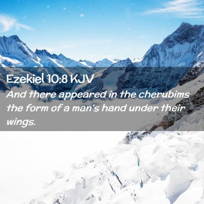 Picture 02 - Ezekiel 10:8 KJV - And there appeared in the cherubims the form of a - Bible Verse Picture