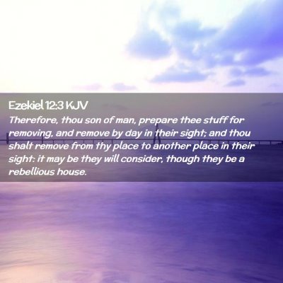 Picture 02 - Ezekiel 12:3 KJV - Therefore, thou son of man, prepare thee stuff - Bible Verse Picture
