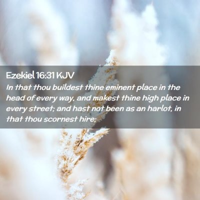Picture 02 - Ezekiel 16:31 KJV - In that thou buildest thine eminent place in the - Bible Verse Picture