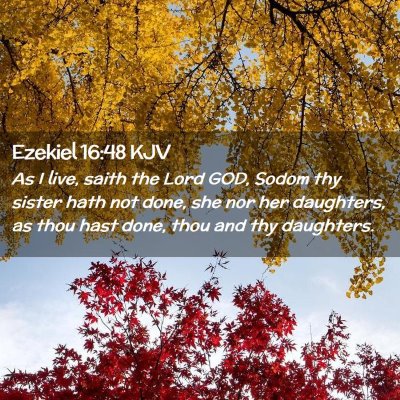 Picture 02 - Ezekiel 16:48 KJV - As I live, saith the Lord GOD, Sodom thy sister - Bible Verse Picture