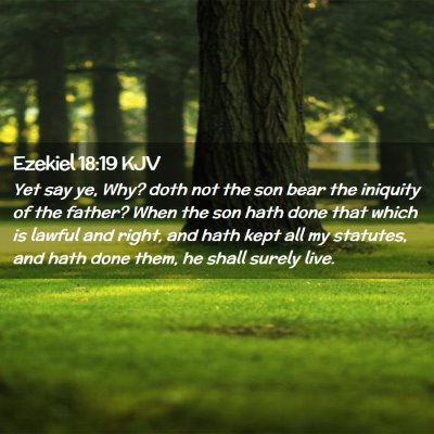 Picture 02 - Ezekiel 18:19 KJV - Yet say ye, Why? doth not the son bear the - Bible Verse Picture