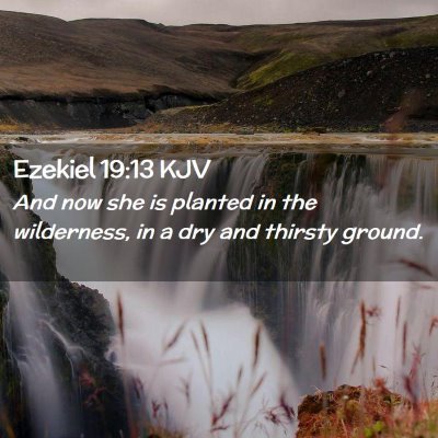 Picture 02 - Ezekiel 19:13 KJV - And now she is planted in the wilderness, in a - Bible Verse Picture