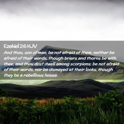 Picture 02 - Ezekiel 2:6 KJV - And thou, son of man, be not afraid of them, - Bible Verse Picture