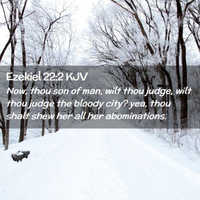 Picture 02 - Ezekiel 22:2 KJV - Now, thou son of man, wilt thou judge, wilt thou - Bible Verse Picture