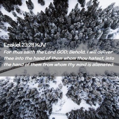 Picture 02 - Ezekiel 23:28 KJV - For thus saith the Lord GOD; Behold, I will - Bible Verse Picture