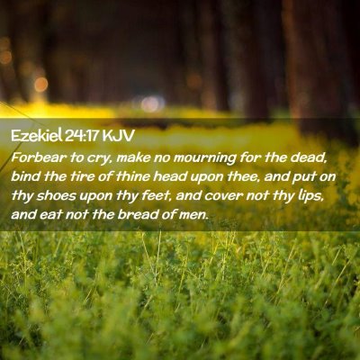 Picture 02 - Ezekiel 24:17 KJV - Forbear to cry, make no mourning for the dead, - Bible Verse Picture
