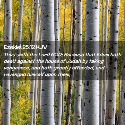 Picture 02 - Ezekiel 25:12 KJV - Thus saith the Lord GOD; Because that Edom hath - Bible Verse Picture
