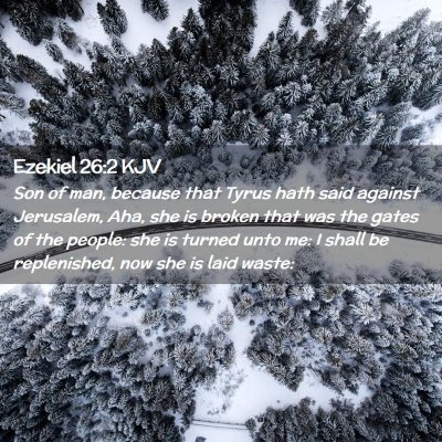 Picture 02 - Ezekiel 26:2 KJV - Son of man, because that Tyrus hath said against - Bible Verse Picture