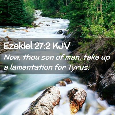 Picture 02 - Ezekiel 27:2 KJV - Now, thou son of man, take up a lamentation for - Bible Verse Picture