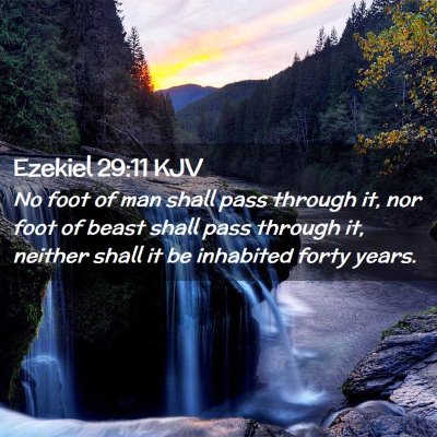 Picture 02 - Ezekiel 29:11 KJV - No foot of man shall pass through it, nor foot of - Bible Verse Picture